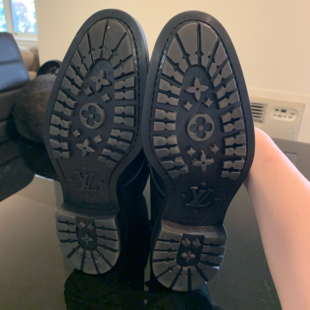 Louis Vuitton Embossed Damier Leather Boots - Picture 6 of 6